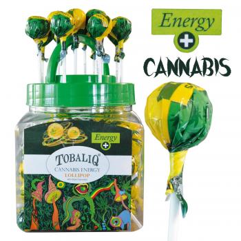 Cannabis Hanf ENERGY Tutti Frutti-Aroma und Koffein Lollipop 12g(Made in Europe)